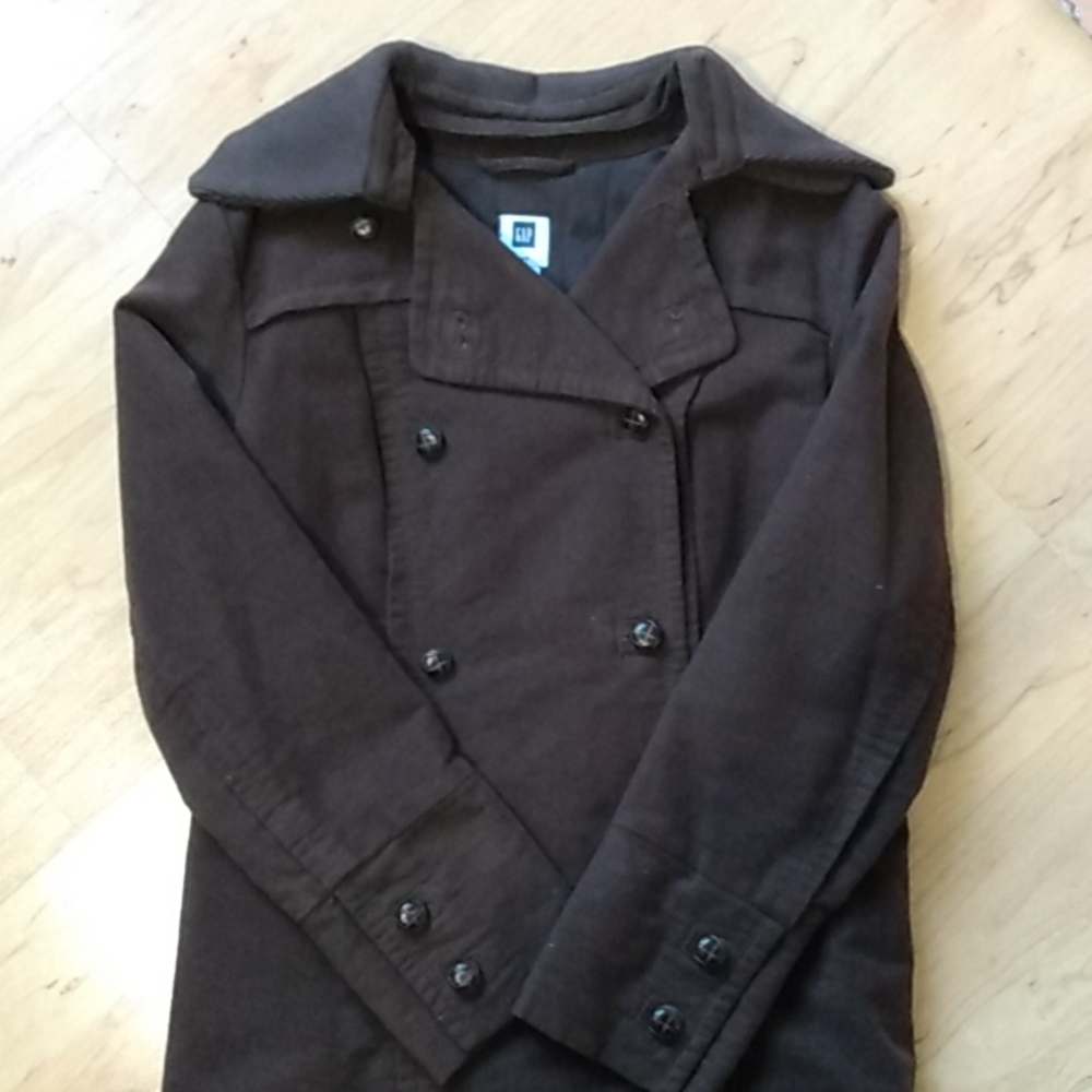 NWOT Vintage GAP Long Cotton Spring/Fall Coat Jacket Brown L